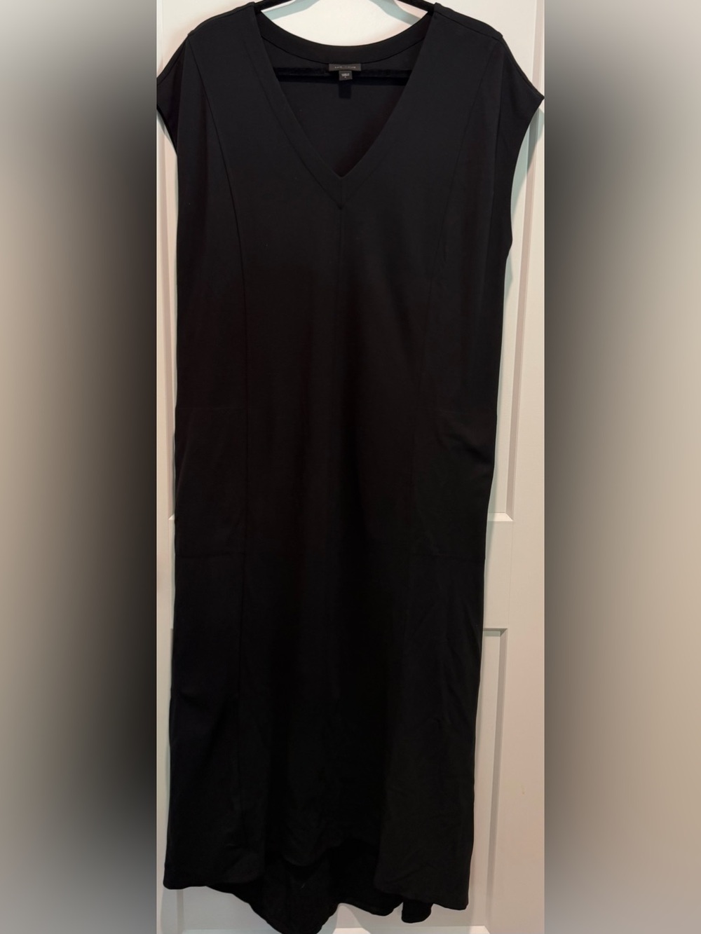 J.Jill Wearever Collection Black V-Neck Knit Maxi Dress L - Picture 3 of 12